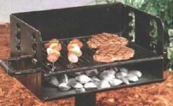 SaSo 300 Sq" Adj Pedestal Grill In Ground Mount