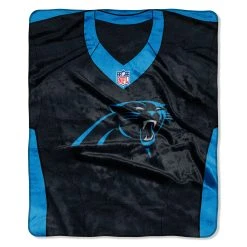 Caseys Distributing, Inc Carolina Panthers Blanket 50x60 Raschel Jersey Design