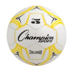 Champion Sports Challenger Soccer Ball Size 4 Yellow/White