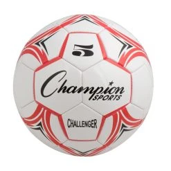 Champion Sports Challenger Soccer Ball Size 5 Red/White