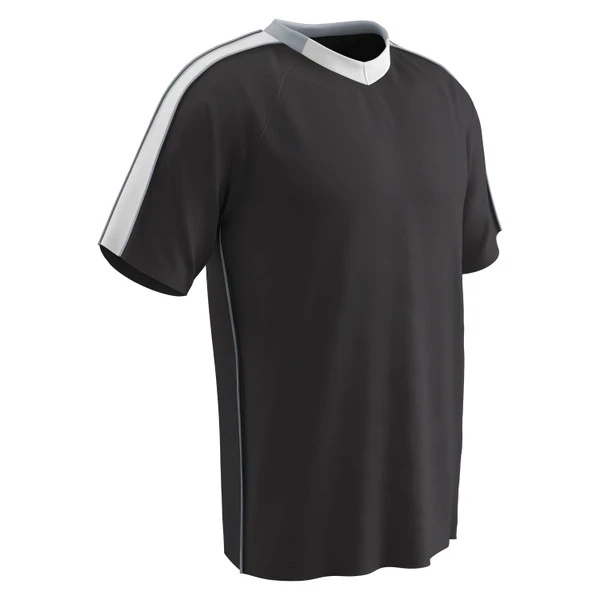 Sportsman's Supply Inc Champro Youth Mark Soccer Jersey Black White Silver Xsmall
