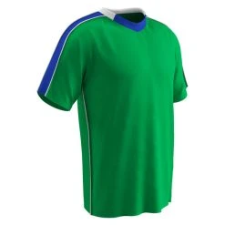 Sportsman's Supply Inc Champro Youth Mark Soccer Jersey Neon Green Royal White XL