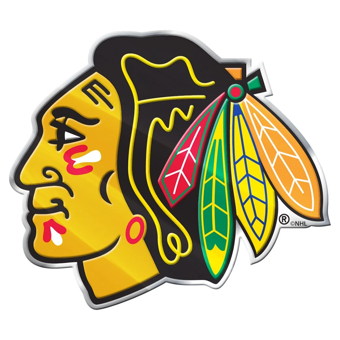 Caseys Distributing, Inc Chicago Blackhawks Auto Emblem-Color 1 Caseys Distributing, Inc Chicago Blackhawks Auto Emblem-Color