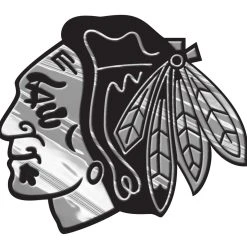Caseys Distributing, Inc Chicago Blackhawks Auto Emblem-Silver