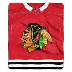 Caseys Distributing, Inc Chicago Blackhawks Blanket 50x60 Raschel Jersey Design