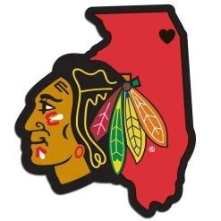 Caseys Distributing, Inc Chicago Blackhawks Decal Home State Pride Style