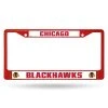 Caseys Distributing, Inc Chicago Blackhawks License Plate Frame Metal Red