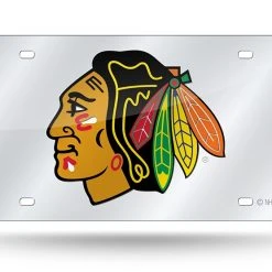 Caseys Distributing, Inc Chicago Blackhawks License Plate Laser Cut