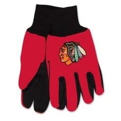Caseys Distributing, Inc Chicago Blackhawks Two Tone Gloves-Adult