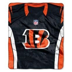 Caseys Distributing, Inc Cincinnati Bengals Blanket 50x60 Raschel Jersey Design