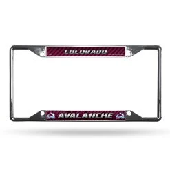 Caseys Distributing, Inc Colorado Avalanche License Plate Frame Chrome EZ View