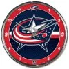 Caseys Distributing, Inc Columbus Blue Jackets Clock Round Wall Style Chrome
