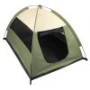 IconicPet Cozy Camp Pet Tent House-Sage Green With Beige