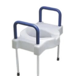 Fabrication Enterprises Deluxe Elevated Toilet Seat With Arms And Aluminum Legs