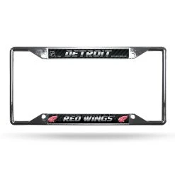 Caseys Distributing, Inc Detroit Red Wings License Plate Frame Chrome Ez View