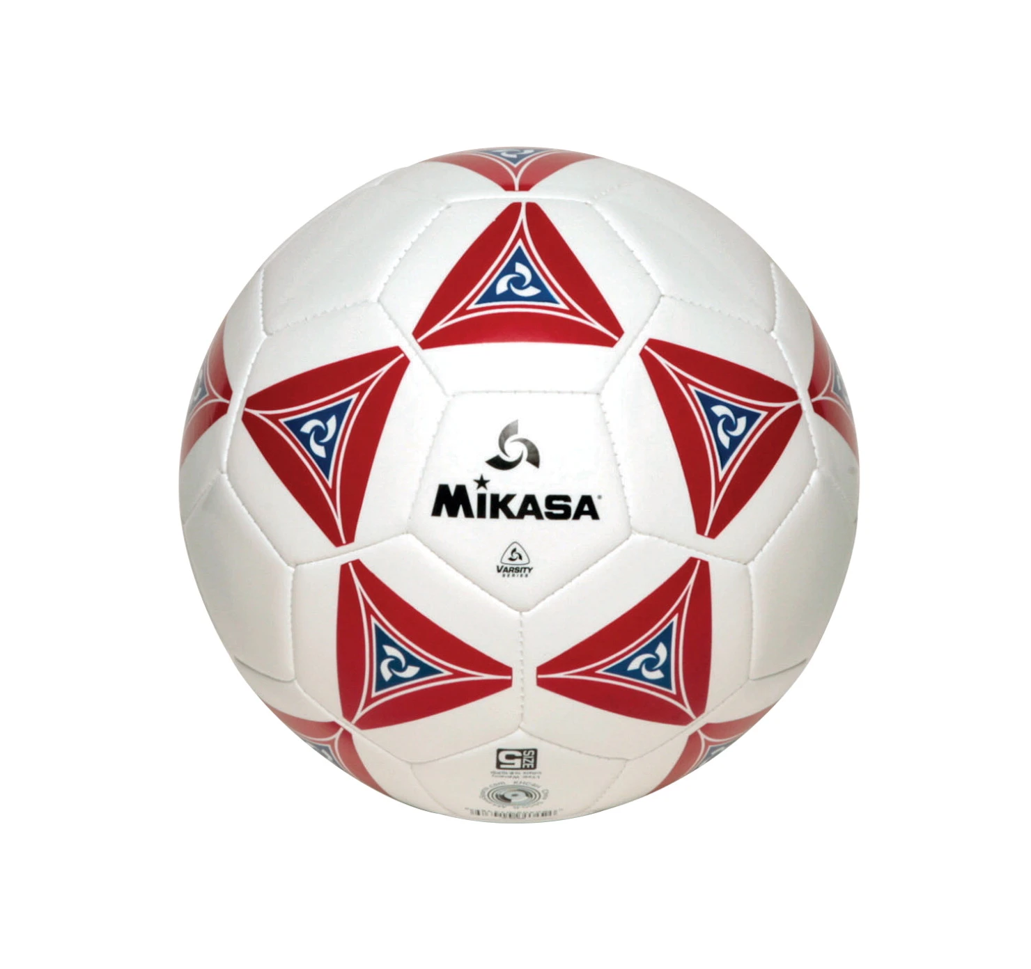 School Specialty Mikasa No 5 Deluxe Cushioned Soccer Ball, Red/White/Blue 1 School Specialty Mikasa No 5 Deluxe Cushioned Soccer Ball, Red/White/Blue