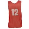 Champion Sports Numbered Practice Vest Adult Red
