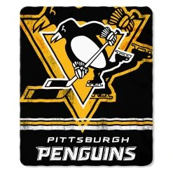Caseys Distributing, Inc Pittsburgh Penguins Blanket 50x60 Fleece Fade Away Design