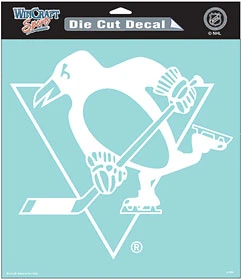 Caseys Distributing, Inc Pittsburgh Penguins Decal 8x8 Die Cut White