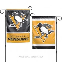 Caseys Distributing, Inc Pittsburgh Penguins Flag 12x18 Garden Style 2 Sided