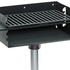 Ultra Site Rotating Flipback Ped. Grill With 3 1/2 Inch O.d. Post And Utility Shelf (280 Sq. Inch)