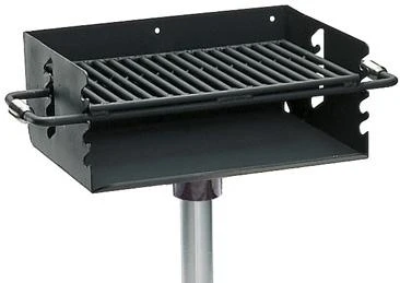 Ultra Site Rotating Flipback Ped. Grill With 3 1/2 Inch O.d. Post And Utility Shelf (280 Sq. Inch) 1 Ultra Site Rotating Flipback Ped. Grill With 3 1/2 Inch O.d. Post And Utility Shelf (280 Sq. Inch)