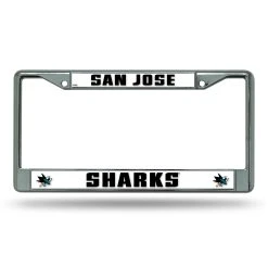Caseys Distributing, Inc San Jose Sharks License Plate Frame Chrome