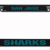 Caseys Distributing, Inc San Jose Sharks License Plate Frame Chrome Black