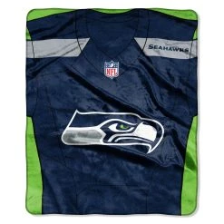Caseys Distributing, Inc Seattle Seahawks Blanket 50x60 Raschel Jersey Design