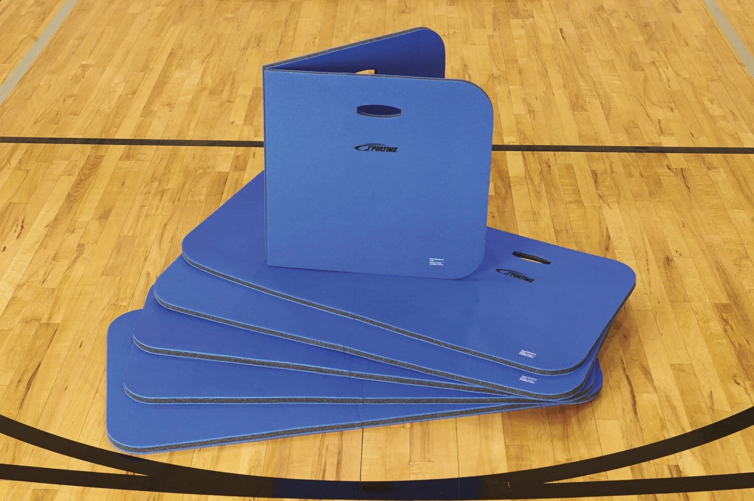School Specialty Sportime Folding Exercise Mats, Set Of 6, Blue