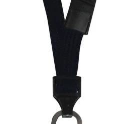 School Specialty C-Line Standard Lanyard With Swivel Hook, Black, Pack Of 12