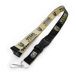 Caseys Distributing, Inc Vegas Golden Knights Lanyard Reversible Black And Gold