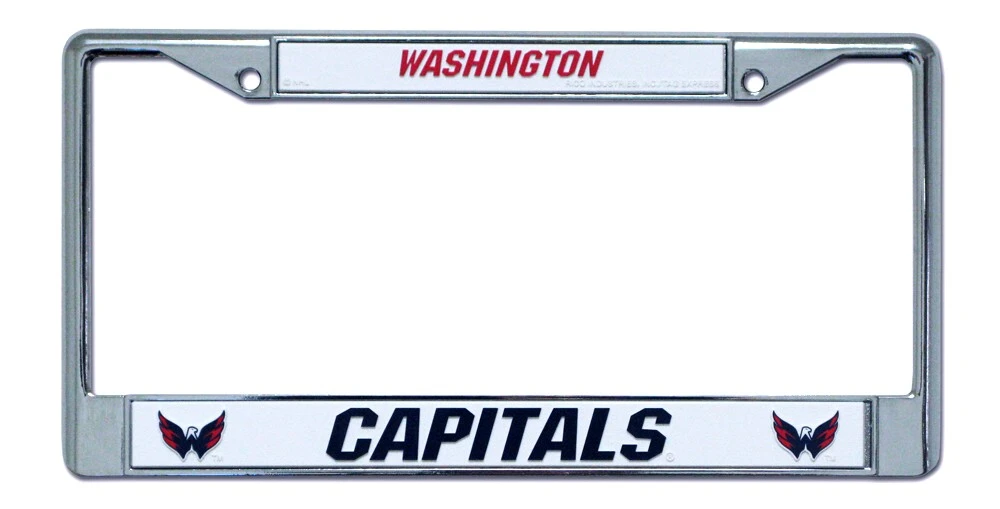 Caseys Distributing, Inc Washington Capitals License Plate Frame Chrome 1 Caseys Distributing, Inc Washington Capitals License Plate Frame Chrome