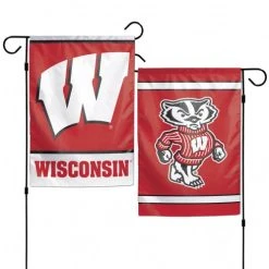 Caseys Distributing, Inc Wisconsin Badgers Flag 12x18 Garden Style 2 Sided