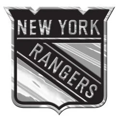 Caseys Distributing, Inc New York Rangers Auto Emblem-Silver